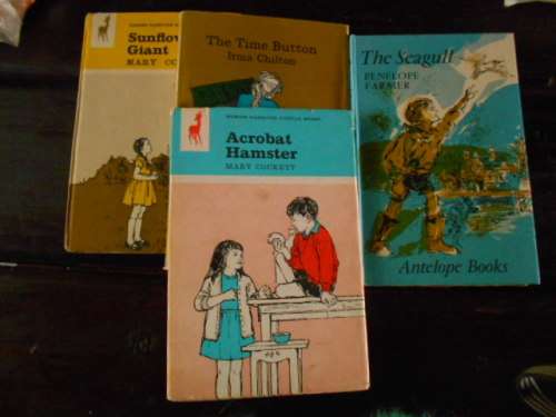 4 ANTELOPE BOOKS - SUNFLOWER GIANT, ACROBAT HAMSTER, SEAGULL,, TIME BUTTON