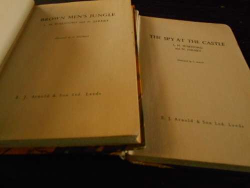 LH WAKEFORD and N JARMEY - TWO ADVENTURE BOOKS - JUNGLE and THE SPY AT THE CASTLE