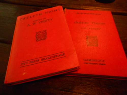 4  A.W. VERITY BOOKS  SHAKESPEARE BOOKS - JULIUS CAESAR, 12th NIGHT, MACBETH, THE TEMPEST