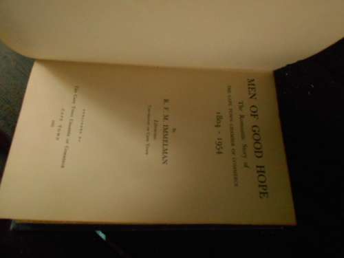 RFM  IMMELMAN - Good Hope Romantic Story - Cape T. Chamber - 1804 - 1954