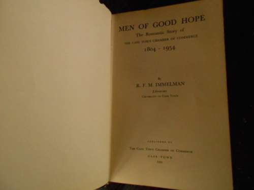 RFM  IMMELMAN - Good Hope Romantic Story - Cape T. Chamber - 1804 - 1954