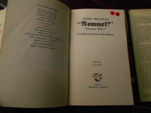 SPIKE MILLIGAN - ROMMEL?  `GUNNER WHO?`  WAR BIOGRAPHY VOL. 2  hardb with dustc 1974