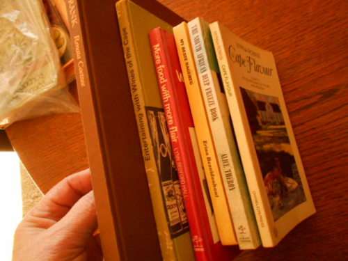 6  S A COOK BOOKS  - SPYS and DRANK, CAPEWINES, BESTENAGEREG, DEEPFREEZE,  CAPEFLAVOUR