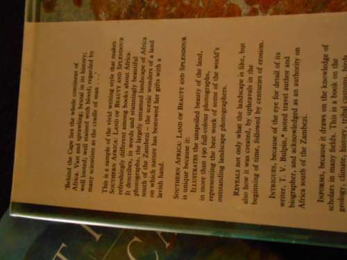 Majestic South Africa by Wilf Nussey and Land of Beauty and Splendour TV Bulpin  two picture  hardba