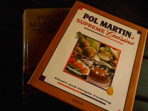 POL MARTIN TWO BOOKS SUPREME CUISINE  & EASY COOKING TODAY WITH NUTRITIONAL DATA ILLUS STEP BY STEP