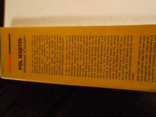 POL MARTIN TWO BOOKS SUPREME CUISINE  & EASY COOKING TODAY WITH NUTRITIONAL DATA ILLUS STEP BY STEP