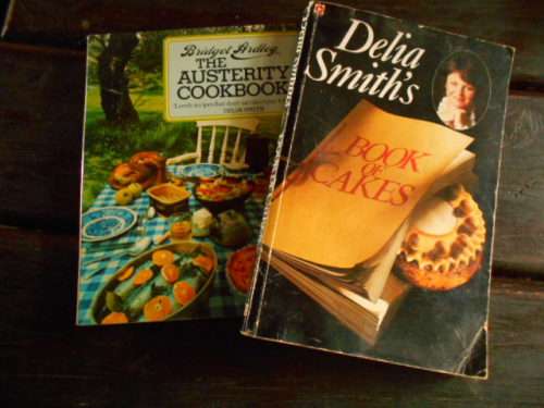 2 COOK BOOKS - DELIA SMITH`S  CAKES  and BRIDGET ARDLEY AUSTERITY COOKBOOK
