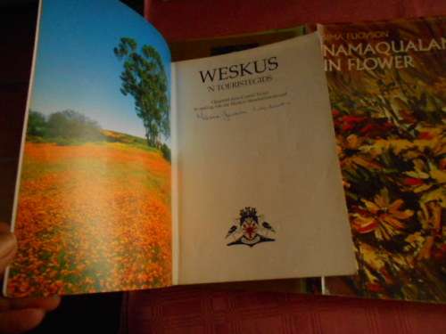 TWO BOOKS SIMA ELIOVSON - NAMAQUALAND IN FLOWER AND WESKUS TOERISTEGIDS DEUR CORNEL TRUTER