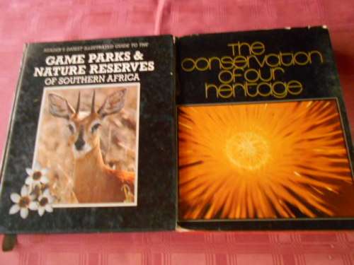 2 BOOKS:GAME PARKS NATURE RESERVES and CONSERVATION HERITAGE Andries du Plessis