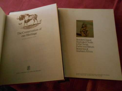 2 BOOKS:GAME PARKS NATURE RESERVES and CONSERVATION HERITAGE Andries du Plessis