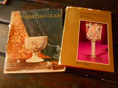TWO GLASS COLLECTORS BOOKS - J RUSH - THE INGENIOUS BEILBYS  AUTOG & OLD VENETIAN GLASS