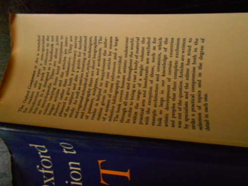 TWO ART BOOKS - THE OXFORD COMPANION TO ART and ART IN EVERYDAY LIFE