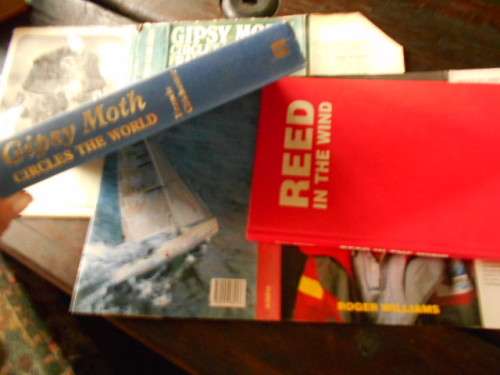 2 books R WILLIAMS -  REED IN THE WIND  - 1991  and GIPSY MOTH  F CHICHESTER 1967