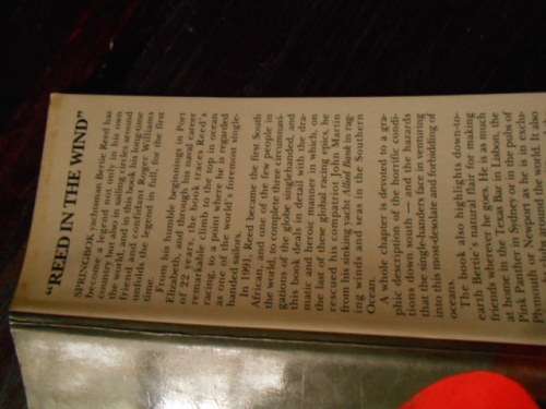 2 books R WILLIAMS -  REED IN THE WIND  - 1991  and GIPSY MOTH  F CHICHESTER 1967