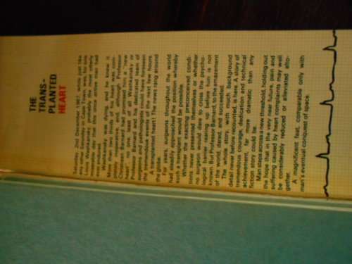 2 BOOKS P HAWTHORN - TRANSPLANTED HEART and BARNARD and STANDER  THE NIGHT SEASON