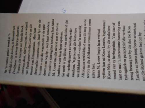 3  Boeke van  ANNA LOUW - 20 days that Autumn,  Kroniek van Perdepoort, Agter my `n Albatros