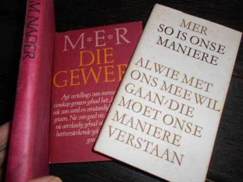 M.E.R. - 3 BOEKE M E Rothman,Swellendam - .KOM NADER(koerantuitknipsel) GEWERS + MANIERE,