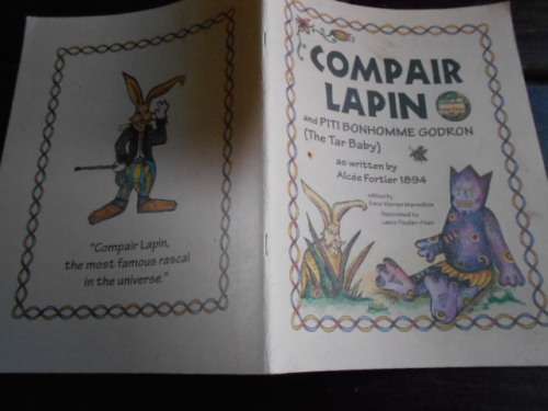 COMPAIR LAPIN - THE TAR BABY -  AS WRITTEN BY ALCEE FORTIER 1896 ILLUS LOUISIANA FOLK TALES