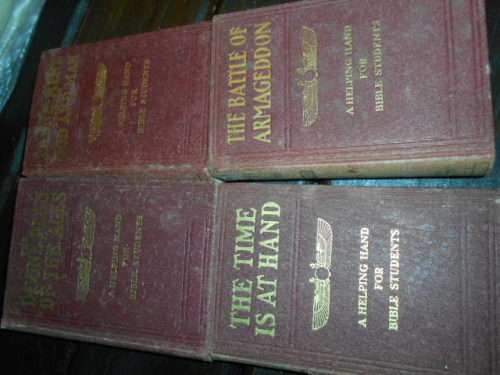4 BOOKS STUDIES IN SCRIPTURES - OLD 1920 BOOKS HELPING HAND BIBLE STUDENTS  SERIES I, II, IV & V