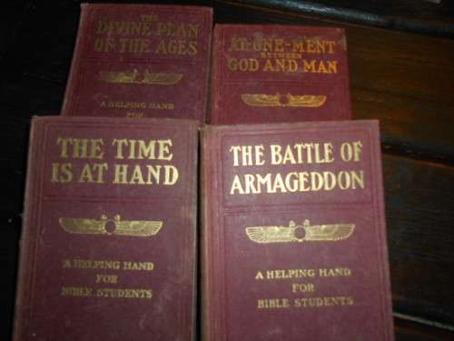 4 BOOKS STUDIES IN SCRIPTURES - OLD 1920 BOOKS HELPING HAND BIBLE STUDENTS  SERIES I, II, IV & V
