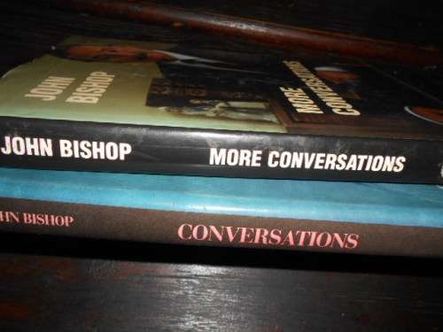 2 BOOKS JOHN BISHOP - CONVERSATIONS and MORE CONVERSATIONS 1990 and 1993