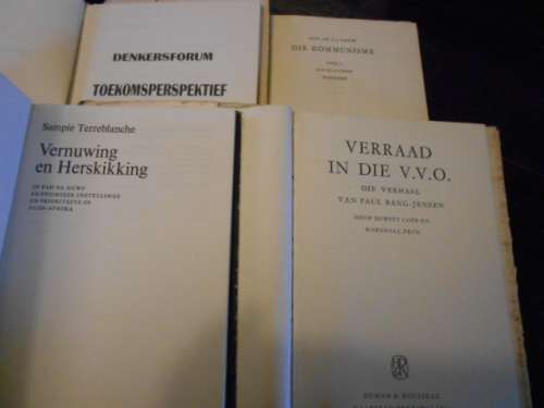 4 BOEKE - SA TOEKOMSPERSPEKTIEF,  MARXISME, VERRAAD VVO, VERNUWING