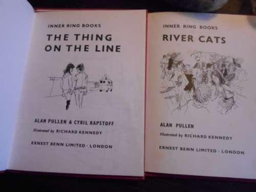 2 A PULLEN INNER RING  BOOKS -  RIVER CATS  AND THE THING ON THE LINE