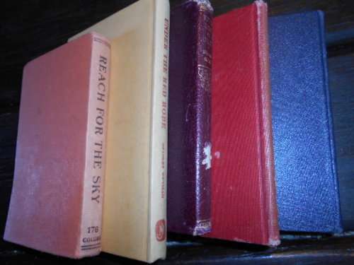 5 small story books - Poison island, Green shutters, Red badge courage, Reach for the sky,