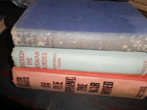 3  war BOOKS -  SPRING WAR ENDED Lunakis, man who never was , Through the German hordes
