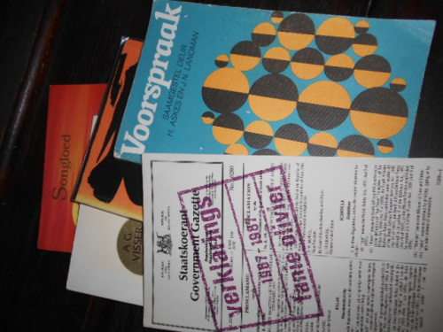 5 GEDIGTE BOEKE  VOORSPRAAK - OP KOUEBERG, SELECTED VERSE, SONGLOED, VERKLARINGS 1967-1987