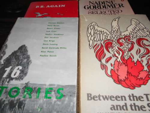 4 SHORT STORIES BOOKS- BETWEEN THUNDER,  PS AGAIN,  16 STORIES GORDIMER SELECTED STORIES
