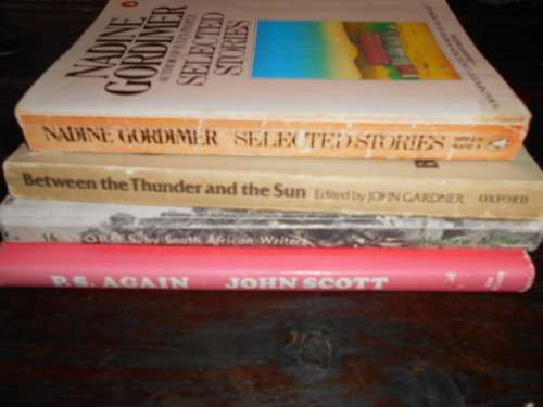 4 SHORT STORIES BOOKS- BETWEEN THUNDER,  PS AGAIN,  16 STORIES GORDIMER SELECTED STORIES