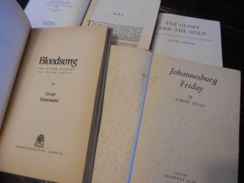 4 BOOKS - BLOODSONG,  GLORY and GOLD,, OUT OF STRONG, and JOHANNESBURG FRIDAY