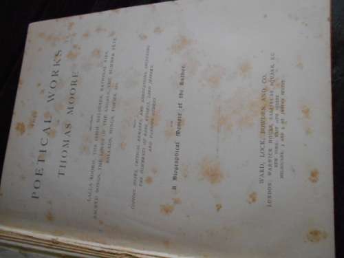 THOMAS MOORE - THE POETICAL WORKS - BIOGRAPHICAL MEMOIR OF AUTHOR