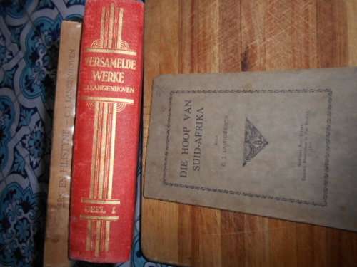 3 OU  LANGENHOVEN  BOEKE - HOOP SUID-AFRIKA , Doppers and Fillistyne, Versamelde werke No. 1
