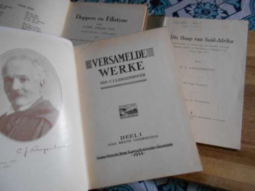3 OU  LANGENHOVEN  BOEKE - HOOP SUID-AFRIKA , Doppers and Fillistyne, Versamelde werke No. 1