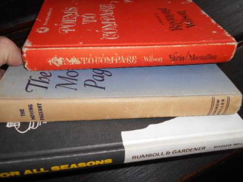 3 poem books, Poems to compare, moving Pageant, For all seasons  6 Rumboll and Gardener