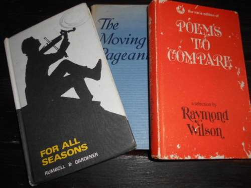 3 poem books, Poems to compare, moving Pageant, For all seasons  6 Rumboll and Gardener