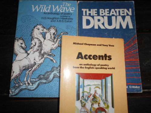 3 SOFTBACK POEMBOOKS - ACCENTS, THE WILD WAVE and THE BEATEN DRUM