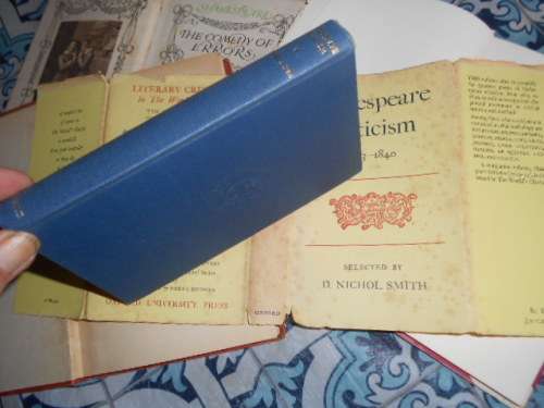 4 SHAKESPEARE BOOKS  - COMEDY OF ERRORS 1908, LOVE IS A POEM, TALES, CRITICISM
