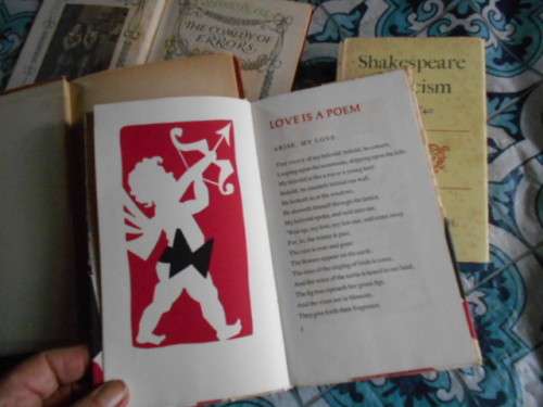 4 SHAKESPEARE BOOKS  - COMEDY OF ERRORS 1908, LOVE IS A POEM, TALES, CRITICISM