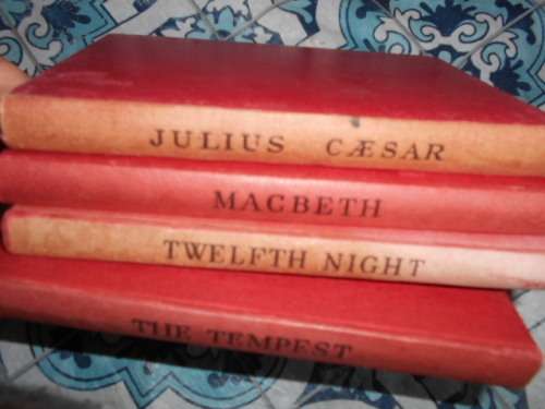 4  A.W. VERITY BOOKS  SHAKESPEARE BOOKS - JULIUS CAESAR, 12th NIGHT, MACBETH, THE TEMPEST
