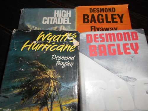 DESMOND BAGLEY - 4 BOOKS - THE SNOW TIGER, WYATTS HURRICANE, HIGH CITADEL and FLYAWAY,