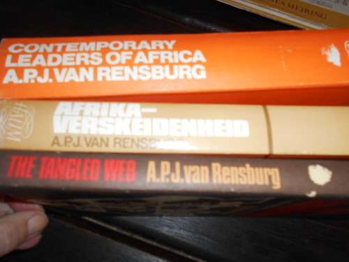 3 BOOKS - - TANGLED WEB , AFRIKA VERSKEIDENHEID and CONTEMPORARY LEADERS