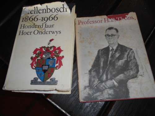 TWO BOOKS PROF THOM -  STELLENBOSCH 1866-1966 and  PROF.HB THOM UNIV STELLENB