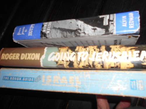 3 TRAVEL BOOKS -  GUIDE TO EGYPT,, ROUGH GUIDE TO ISRAEL, and A NOVEL -  GOING TO JERUSALEM