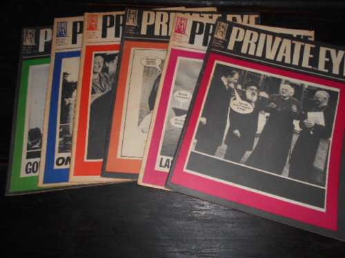 PRIVATE EYE MAGAZINES APRIL - OCT  1973  NO 296, 300, 306, 307 AND 308