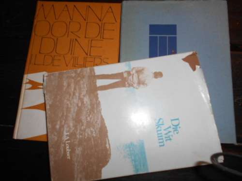 3 GEDIGTE BOEKE - Manna oor duine  (autograp), Wit skuim andVenster in stad Emma Louw