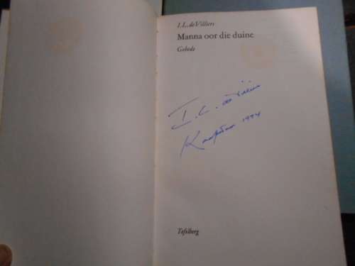 3 GEDIGTE BOEKE - Manna oor duine  (autograp), Wit skuim andVenster in stad Emma Louw