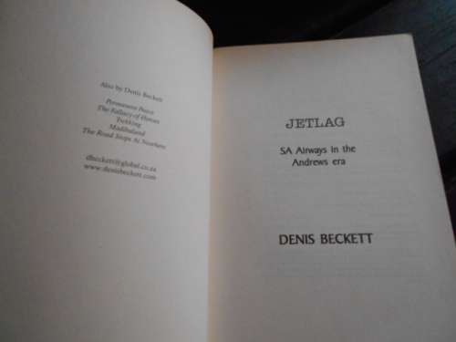 DENIS BECKETT -  JETLAG - SA  AIRWAYS IN THE ANDRES ERA  PENGUIN